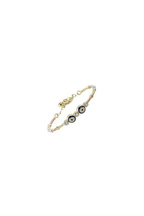 دستبند طلا زرد بچه گانه 14 عیار Safir Kuyumculuk - کد 651144140