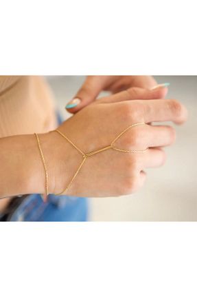 دستبند طلا زرد زنانه 14 عیار Safir Kuyumculuk - کد 378404982