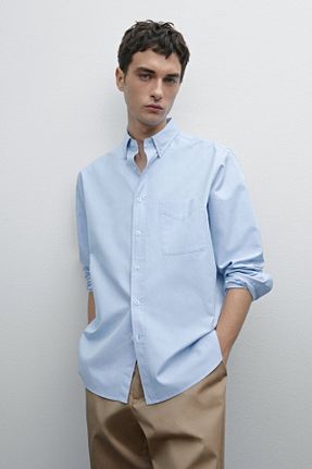 پیراهن آبی مردانه رگولار Massimo Dutti - کد 888249178