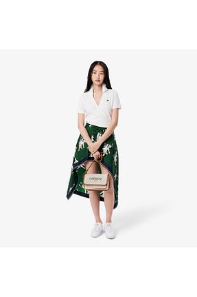کیف دوشی قهوه ای زنانه پارچه ای Lacoste - کد 841142558