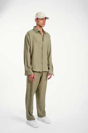 ست بالاتنه و پائین تنه خاکی مردانه بافتنی İMVAGO - کد 894832256