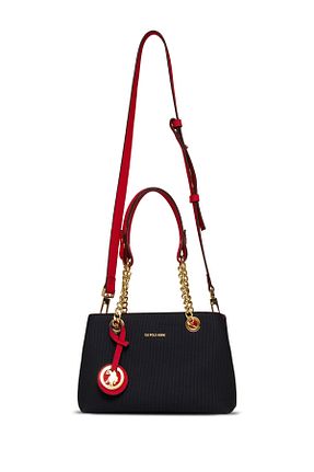 کیف دوشی سرمه ای زنانه چرم مصنوعی U.S. Polo Assn. - کد 894903946