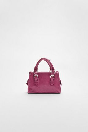 کیف دوشی صورتی زنانه پلی اورتان Stradivarius - کد 894875648