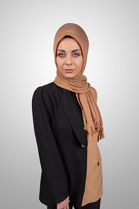 شال قهوه ای زنانه پنبه ای Şalcenneti.com - کد 894897480