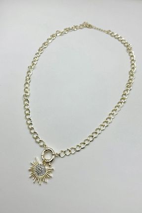 گردنبند جواهر طلائی زنانه زیرکن DEMOKAN - کد 896486099