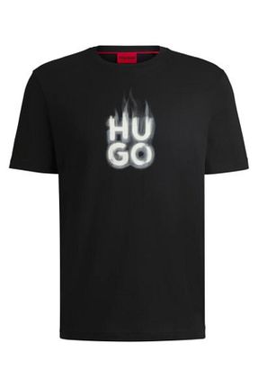 تیشرت مشکی مردانه رگولار HUGO - کد 892404545