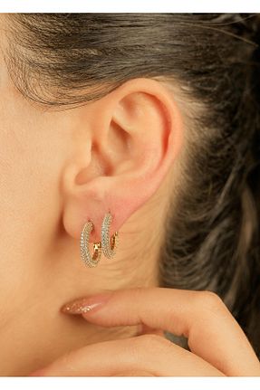 گوشواره طلا سبز زنانه 14 عیار kuyumcu nurettin - کد 897870778
