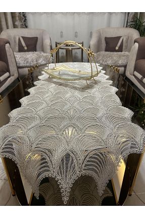 رومیزی قهوه ای گیپور دار Tekstilsa - کد 831295326
