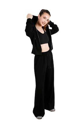 ست بالاتنه و پائین تنه مشکی زنانه بافتنی CANDİDUM - کد 894999267