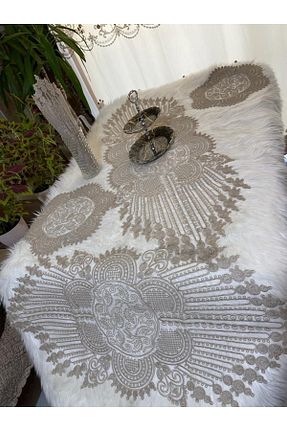 رومیزی بژ ساتن Tekstilsa - کد 357553306