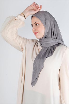 روسری طوسی پلی استر Alvina - کد 801114161