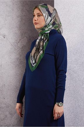روسری سبز پلی استر Alvina - کد 895044025