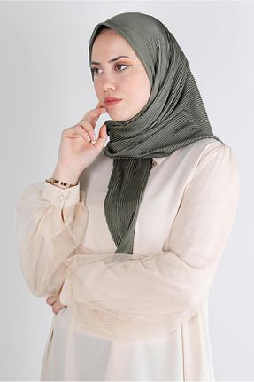 روسری خاکی پلی استر Alvina - کد 801114069