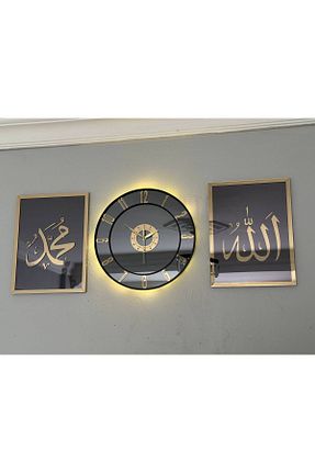 ساعت دیواری طلائی 30 x 40 hibiscus - کد 768254252