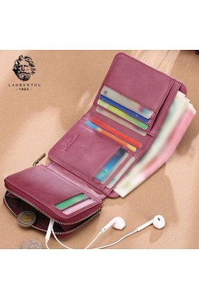 کیف پول بنفش زنانه ابعاد کوچک Laorentou - کد 102329794