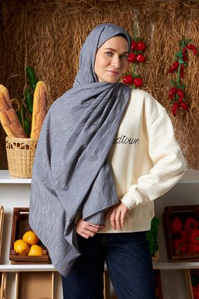 شال طوسی زنانه پنبه ای MİRSOY SCARF - کد 895115937