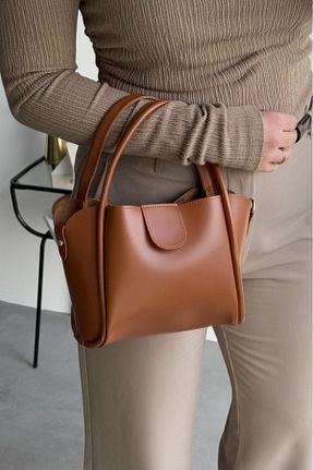 کیف دستی قهوه ای زنانه سایز متوسط leonas - کد 895127794