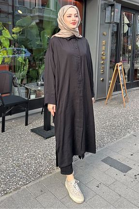 پیراهن حجاب مشکی زنانه رگولار Ovn. - کد 898058277