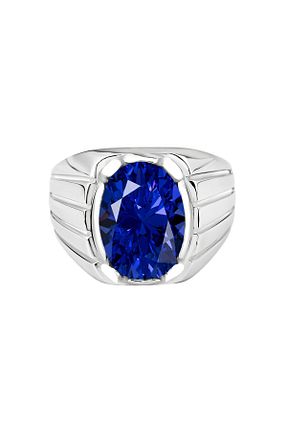 انگشتر نقره مردانه یاقوت کبود Bysilverstone - کد 786686174
