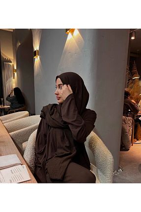 شال قهوه ای زنانه Sedef - کد 895150279