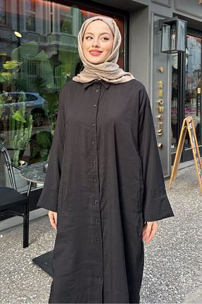 پیراهن حجاب مشکی زنانه رگولار Ovn. - کد 898058277