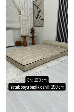 کاناپه بژ مخمل MEVSİMHOME - کد 839269466