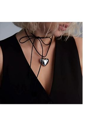 گردنبند جواهر طوسی زنانه mos&more - کد 895190720