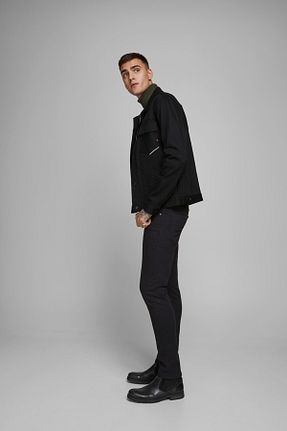 شلوار جین مشکی مردانه پاچه تنگ Jack & Jones - کد 4486281