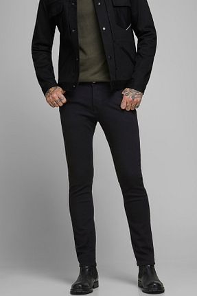 شلوار جین مشکی مردانه پاچه تنگ Jack & Jones - کد 4486281