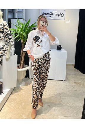 شلوار سبز زنانه پارچه ŞEYMA KANDEMİR - کد 822548663