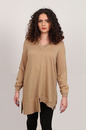 پلیور بژ زنانه ساده Nuvv Collection - کد 895210860