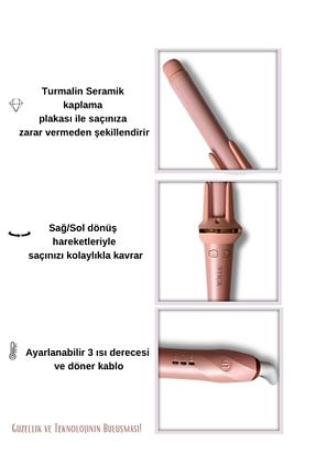 اتو فر کننده مو صورتی Seramik Plaka STICK ELECTRONICS - کد 828905075