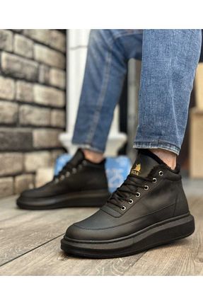 بوت / نیم بوت مشکی مردانه چرم مصنوعی WEBORN - کد 894821081