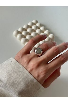 انگشتر استیل (فولاد) سفید زنانه روکش نقره Ressia - کد 892704530