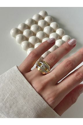 انگشتر استیل (فولاد) سفید زنانه روکش نقره Ressia - کد 892680395