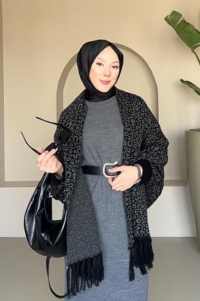 پانچو حجاب بژ زنانه پنبه ای Rimel Moda - کد 895214983