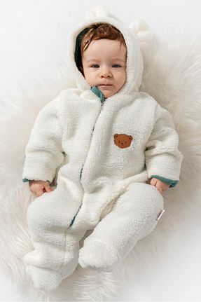 سرهمی خواب سفید بچه گانه پنبه ای Baby Animals - کد 896578704