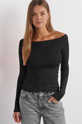 بلوز مشکی زنانه ساده VODENS - کد 895286496