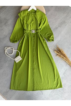 لباس حجاب سبز زنانه لباس پیراهنی Butik - کد 895296470