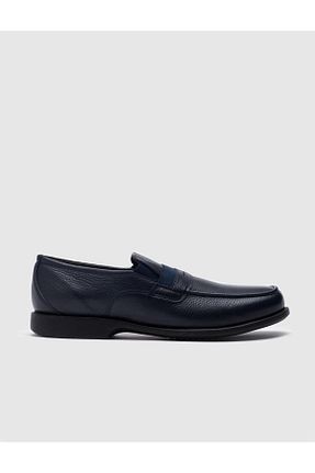 کفش لوفر سرمه ای مردانه چرم خالص Cabani - کد 93889233