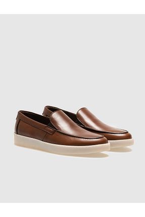 کفش کژوال قهوه ای مردانه چرم خالص Cabani - کد 682254756