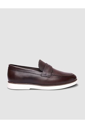 کفش لوفر قهوه ای مردانه چرم خالص Cabani - کد 832723033