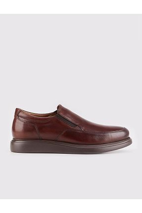 کفش کژوال قهوه ای مردانه چرم خالص Cabani - کد 191940127