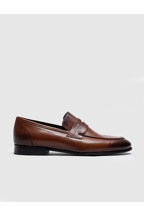 کفش کلاسیک قهوه ای مردانه چرم خالص Cabani - کد 637384061