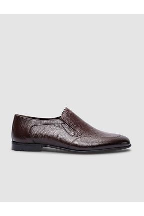 کفش کلاسیک قهوه ای مردانه چرم خالص Cabani - کد 819987799