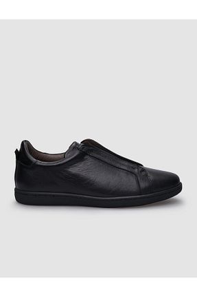 کفش اسنیکر مشکی مردانه چرم اصل Cabani - کد 895377895