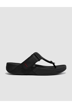 دمپائی مشکی مردانه چرم مصنوعی Fitflop - کد 874394112