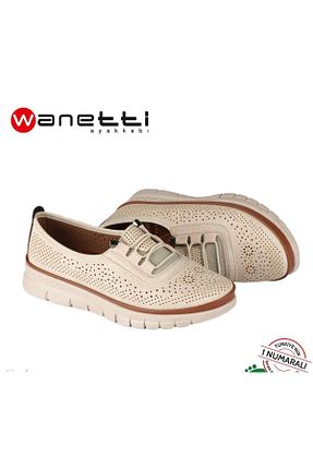 کفش کژوال بژ زنانه چرم مصنوعی Wanetti - کد 895426689