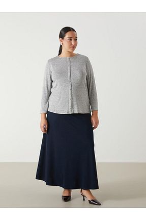 دامن سرمه ای زنانه پارچه LC Waikiki - کد 895442813