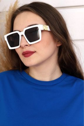 عینک آفتابی سفید زنانه 50 Rams - کد 895452834